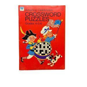 Vintage Crossword Puzzles America Celebrates Grades 4-6 nostalgia 1975 Whitman